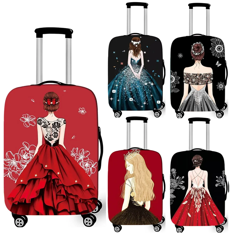 Эластичный чехол для чемодана женский с принтом | Багаж и сумки