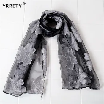 YRRETY Womans Scarf Embroidered Flower Scarf Lightweight Organza Autumn Femme Silk Scarves Wrap Women Floral Long Soft Scarves
YRRETY Womans Scarf Embroidered Flower Scarf Lightweight Organza Autumn Femme Silk Scarves Wrap Women Floral Long Soft Scarves