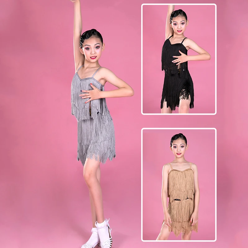 New Latin Dance Dress Two Pieces Set Kids Fringe Tops Dance Skirt Performance Clothing Salsa Dress Kids Fringe Dress BL2491
New Latin Dance Dress Two Pieces Set Kids Fringe Tops Dance Skirt Performance Clothing Salsa Dress Kids Fringe Dress BL2491