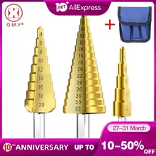 1/3 pçs/lote Profissional HSS Aço Grande Passo Cone Triangular punho Revestido De Metal Broca Conjunto de Ferramentas de Corte Cortador de Buraco 4-12/20/32mm(China)