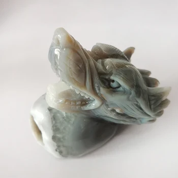 Hand Carved Natural Agate Geode Wolf Head Quartz Crystal Animal Figurine Healing Crystal Stone Halloween Home Decration Gift
Hand Carved Natural Agate Geode Wolf Head Quartz Crystal Animal Figurine Healing Crystal Stone Halloween Home Decration Gift