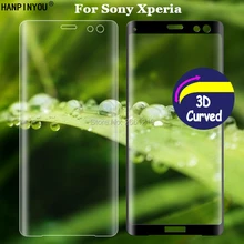 Protecteur d'écran pour Sony Xperia XZ3 1 5 10 L3 X XA XA1 XA2 Plus Ultra XZ XZ1 XZ2, Film 3D à couverture complète en verre trempé incurvé 9H=