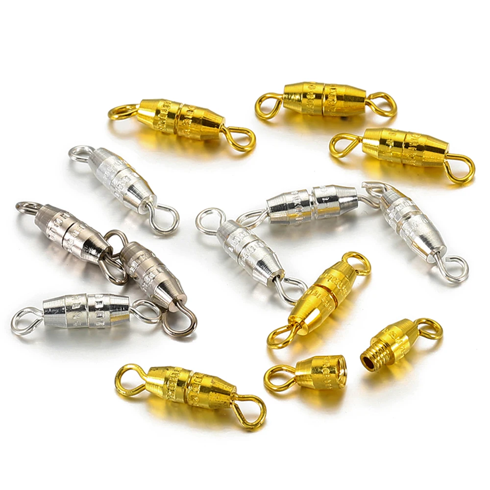 50pcs 16mm Cylinder Fasteners Buckles Beading Cord End Clasp DIY Bracelet Necklace Screw Clasps Connectors For Jewelry Making | Украшения и