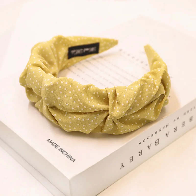 New Fashion Simulated Pearl Hair Accessories Wide Side Headband Mix Pearls Baroque Hairband Knot Headwear
