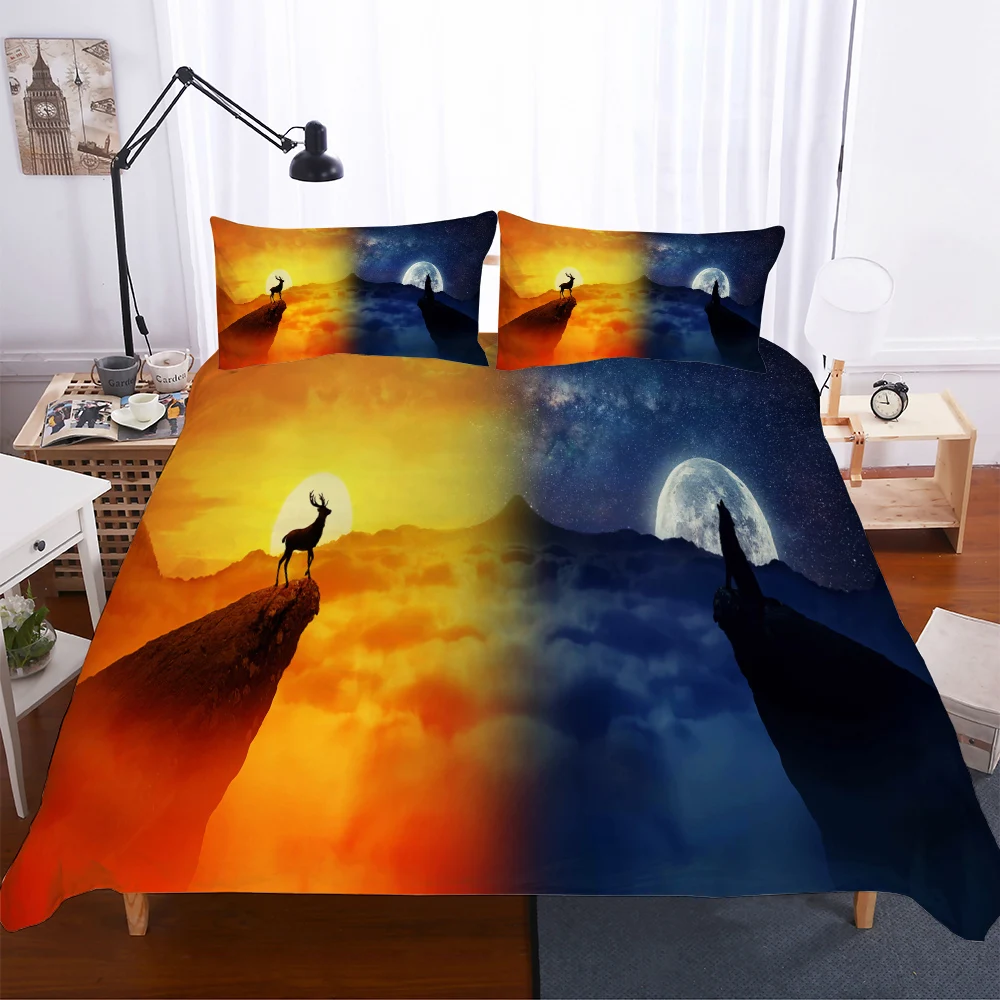 Complete Double Bed Duvet Cover Night Wolf and Sheep Printed Bedding Clothes for Adult with Pillowcases King Single Size
Complete Double Bed Duvet Cover Night Wolf and Sheep Printed Bedding Clothes for Adult with Pillowcases King Single Size