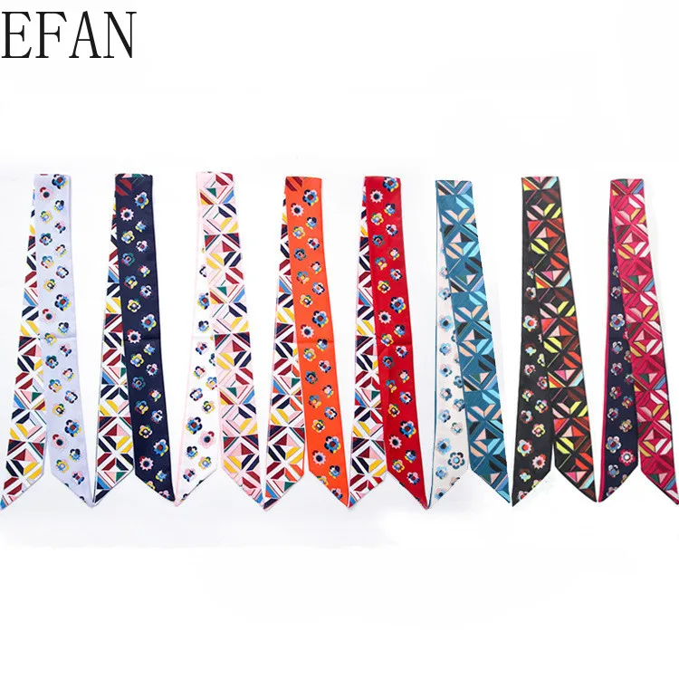 Stitching Pattern New Arrival Print Lady Silk Feeling Riband Scarves Bags Scarf Small Ribbon Hair Band Bandeaus Clothing Match
Stitching Pattern New Arrival Print Lady Silk Feeling Riband Scarves Bags Scarf Small Ribbon Hair Band Bandeaus Clothing Match