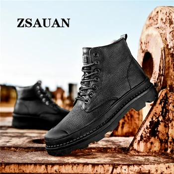 ZSAUAN Big Size Ankle Boots Men Cow Leather Boots Motorcycle Classic England Male Work Safty Shoes Winter / Spring Black Lace-up
ZSAUAN Big Size Ankle Boots Men Cow Leather Boots Motorcycle Classic England Male Work Safty Shoes Winter / Spring Black Lace-up