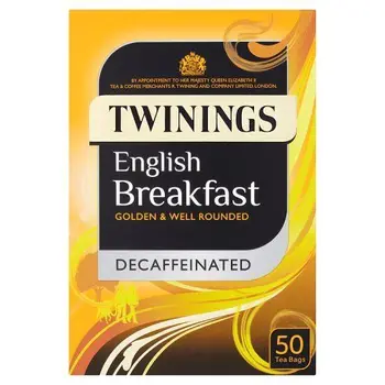 Twinings Traditional English Breakfast Decaffeinated 50 Teabags (Pack of 4, Total 200 Teabags)
Twinings Traditional English Breakfast Decaffeinated 50 Teabags (Pack of 4, Total 200 Teabags)