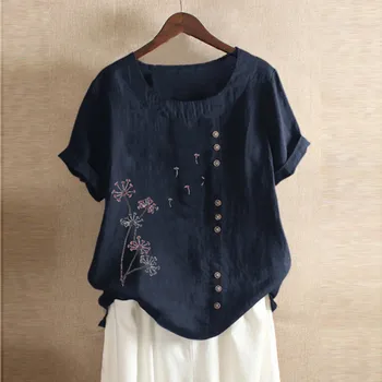2020 Harajuku Women Retro Cotton And Linen Embroidered Large Size Loose Buttons Casual Tops Blusas футболки
2020 Harajuku Women Retro Cotton And Linen Embroidered Large Size Loose Buttons Casual Tops Blusas футболки