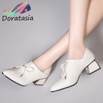 DORATASIA Concise Solid Med Heels Mules Spring New Comfort Genuine Leather Pumps Women Daily Casual slip-on Shoes Woman
DORATASIA Concise Solid Med Heels Mules Spring New Comfort Genuine Leather Pumps Women Daily Casual slip-on Shoes Woman