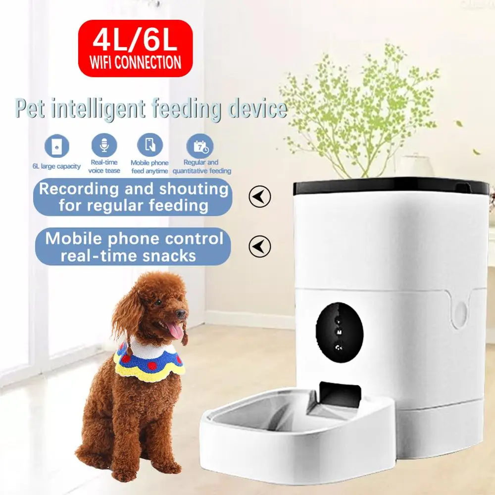 4L/6L Automatic Pet Feeder Remote Control APP Voice Recorder Timing Feeding LCD Screen Food Dispenser Pet Supplies
4L/6L Automatic Pet Feeder Remote Control APP Voice Recorder Timing Feeding LCD Screen Food Dispenser Pet Supplies