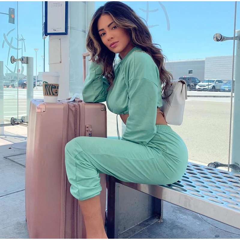 Autumn Two Piece Set Crop Top And Pants Pullover Tracksuit Women Two Piece Outfits Plus Size Sports Casual Matching Sets AB1584
Autumn Two Piece Set Crop Top And Pants Pullover Tracksuit Women Two Piece Outfits Plus Size Sports Casual Matching Sets AB1584
