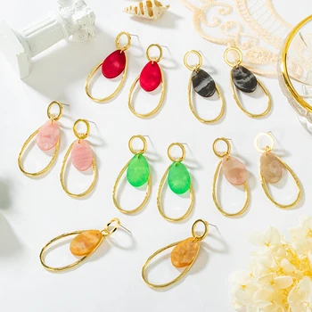 POXAM Korean Acrylic Statement Earrings for Women Vintage Geometric Gold Dangle Drop Earings 2020 Female Fashion Wedding jewelry
POXAM Korean Acrylic Statement Earrings for Women Vintage Geometric Gold Dangle Drop Earings 2020 Female Fashion Wedding jewelry