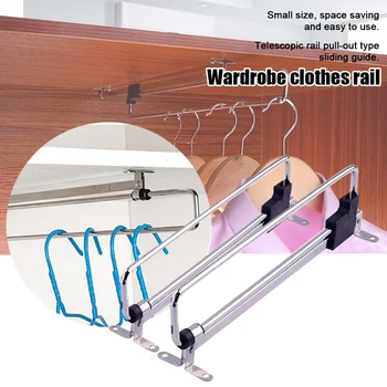 Pull Out Telescopic Clothes Rod Storage Sliding Rail Space Saving Closet Wardrobe Hanging Household Cabinet Bedroom Retractable
Pull Out Telescopic Clothes Rod Storage Sliding Rail Space Saving Closet Wardrobe Hanging Household Cabinet Bedroom Retractable