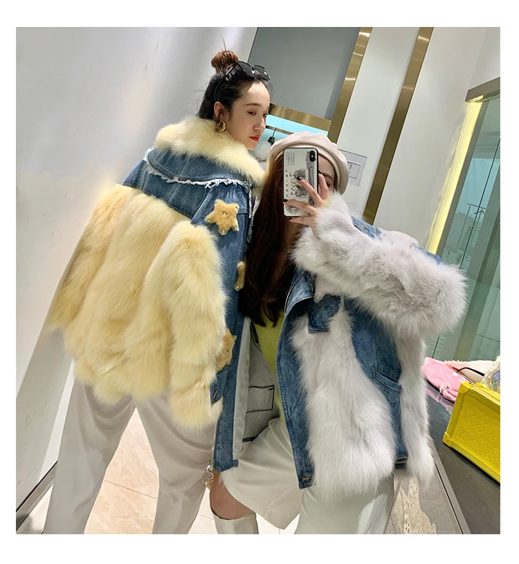 denim jacket with fur real fox fur star (16)