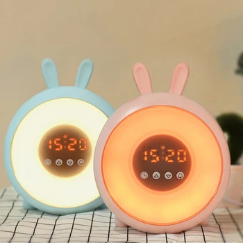 Cute Rabbit Wake Up Light Alarm Clock Sunrise/Sunset Simulation Digital Clock 7Colors Light Sounds Snooze Function Press Control
Cute Rabbit Wake Up Light Alarm Clock Sunrise/Sunset Simulation Digital Clock 7Colors Light Sounds Snooze Function Press Control