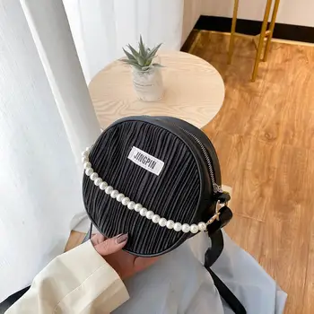 Fashion Circular Crosbody Bags For Women 2020 Small Round Women Pearl Handle Shoulder Bags Female Simple PU Leather Handbag
Fashion Circular Crosbody Bags For Women 2020 Small Round Women Pearl Handle Shoulder Bags Female Simple PU Leather Handbag