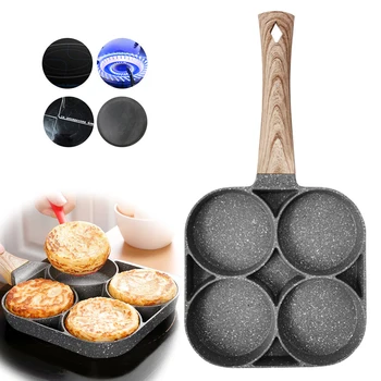 Fried Hamburger Fried Egg Mold Four-Hole Fried Egg Pan Non-Stick Pancake Pan Pan With Removable Handle Gas+Induction Cooker Type
Fried Hamburger Fried Egg Mold Four-Hole Fried Egg Pan Non-Stick Pancake Pan Pan With Removable Handle Gas+Induction Cooker Type