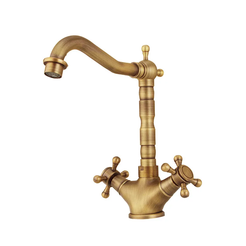 Antique Brass Washbasin Faucet Under The Basin 2 Handles Tap Hot And Cold Water
Antique Brass Washbasin Faucet Under The Basin 2 Handles Tap Hot And Cold Water