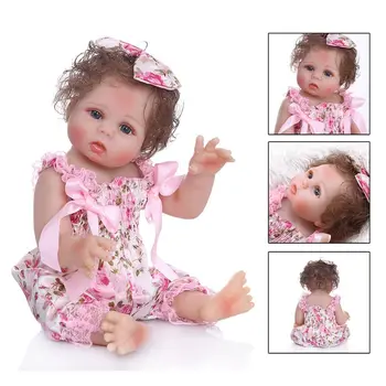 48cm Reborn Doll Realistic Full Silicone Vinyl Newborn Babies Toy Curly Girl Clothes Lifelike Handmade Gift Y4QA
48cm Reborn Doll Realistic Full Silicone Vinyl Newborn Babies Toy Curly Girl Clothes Lifelike Handmade Gift Y4QA