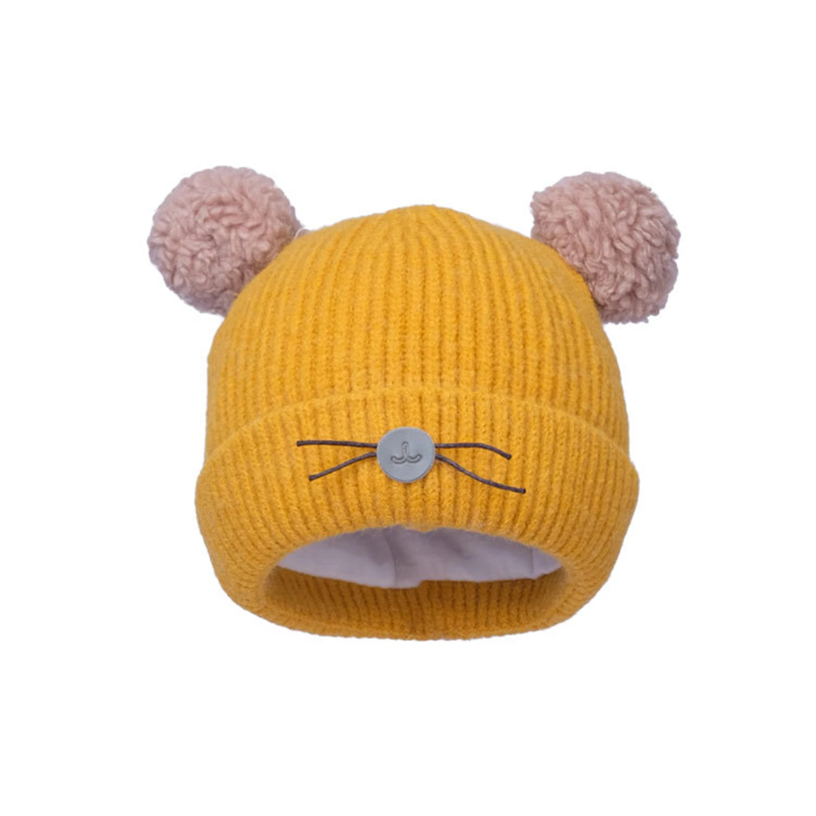 Winter Unisex Hat Multicolor Cat Shape Knitted Hat with Two Fluffy Balls for Little Baby Girls Boys 2-6 Years
Winter Unisex Hat Multicolor Cat Shape Knitted Hat with Two Fluffy Balls for Little Baby Girls Boys 2-6 Years