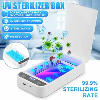 Mini UV Light Disinfection Storage Box Ultraviolet Ray Disinfection Case Mask Cell Phone Glasses Sterilizer Charger
Mini UV Light Disinfection Storage Box Ultraviolet Ray Disinfection Case Mask Cell Phone Glasses Sterilizer Charger