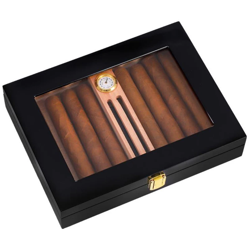 

Smoking Accessories Cedar Wood Box Travel Cigar Humidor W/Humidifier Hygrometer Cigar Case Box Cigarette Cigars Humidors