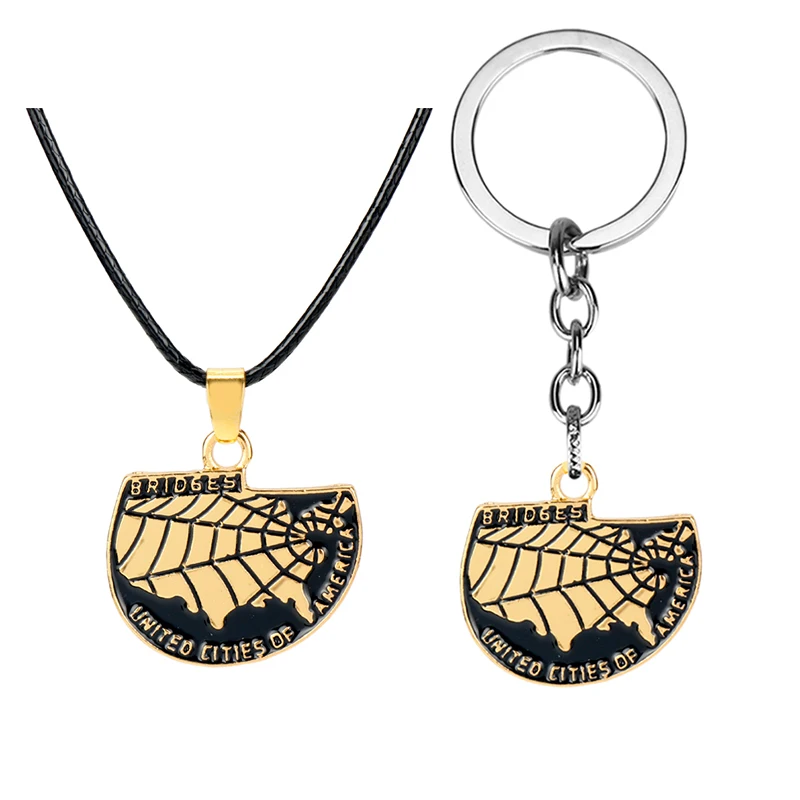 Game Death Stranding Gold Badge Keychains Bridges United Cities of America United States Map Pendant Men Car Keyring Jewelry
Game Death Stranding Gold Badge Keychains Bridges United Cities of America United States Map Pendant Men Car Keyring Jewelry