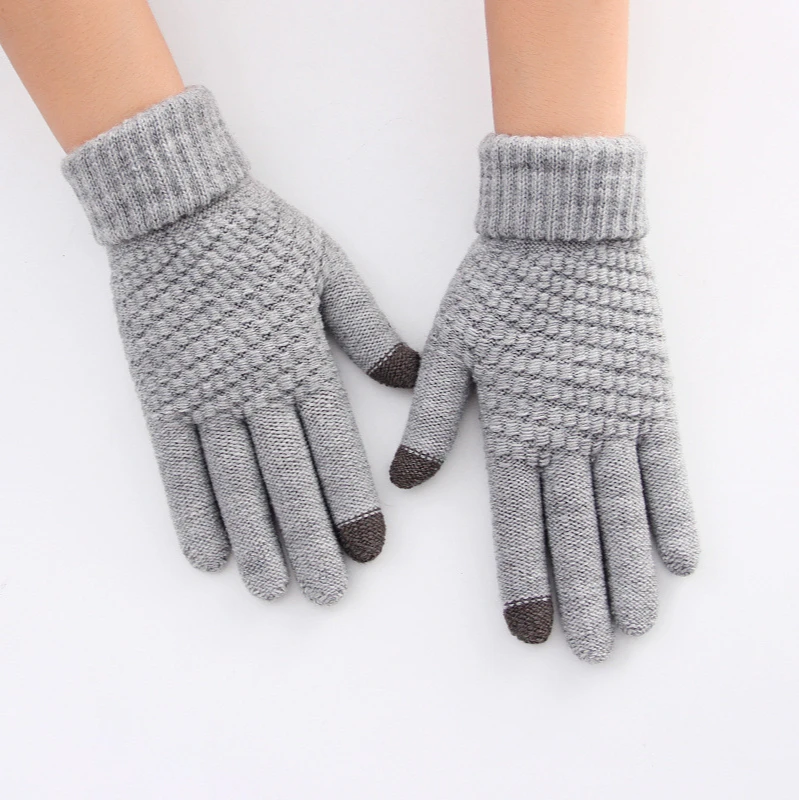 New Ladies Winter Gloves Fashion Warmth Wool Knitted Five-Finger Woolen Couple Outdoor Sports Riding Touch Screen Gloves
New Ladies Winter Gloves Fashion Warmth Wool Knitted Five-Finger Woolen Couple Outdoor Sports Riding Touch Screen Gloves