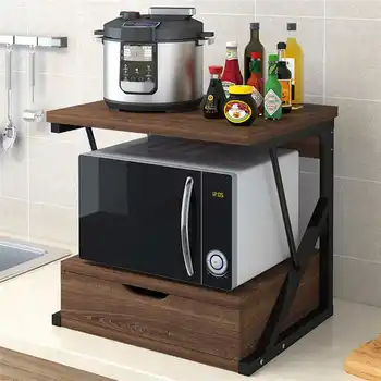 2-Tiers Kitchen Microwave Oven Rack With Drawer Home Storage Shelf Rack Kitchen Counter Shelf Organizer Tableware Space Saver
2-Tiers Kitchen Microwave Oven Rack With Drawer Home Storage Shelf Rack Kitchen Counter Shelf Organizer Tableware Space Saver