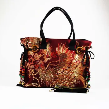 Ethnic style retro double-sided embroidery flower phoenix handbag shoulder messenger bag female canvas bag
Ethnic style retro double-sided embroidery flower phoenix handbag shoulder messenger bag female canvas bag