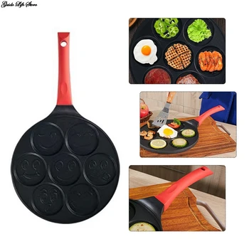 Aluminum Alloy Frying Pan Non-stick Breakfast Pot Fried Smiley Face Animal Mold Pancake Omelette Pan Seven-hole Egg Pot
Aluminum Alloy Frying Pan Non-stick Breakfast Pot Fried Smiley Face Animal Mold Pancake Omelette Pan Seven-hole Egg Pot