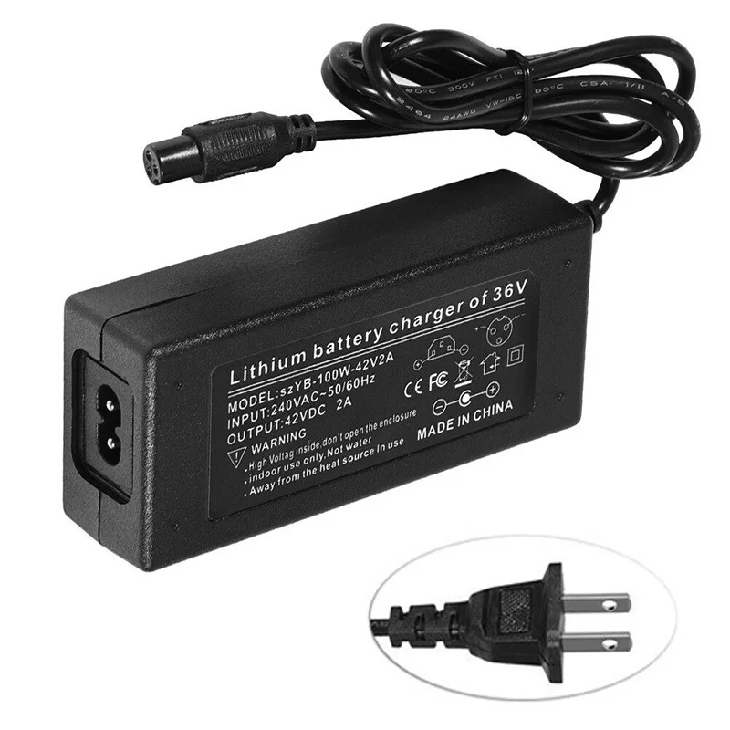 42V 2A AC DC Power Adapter Battery Charger for Smart Balancing Scooter + Cord US/ UK/ EU Charger Scooter accessory
42V 2A AC DC Power Adapter Battery Charger for Smart Balancing Scooter + Cord US/ UK/ EU Charger Scooter accessory