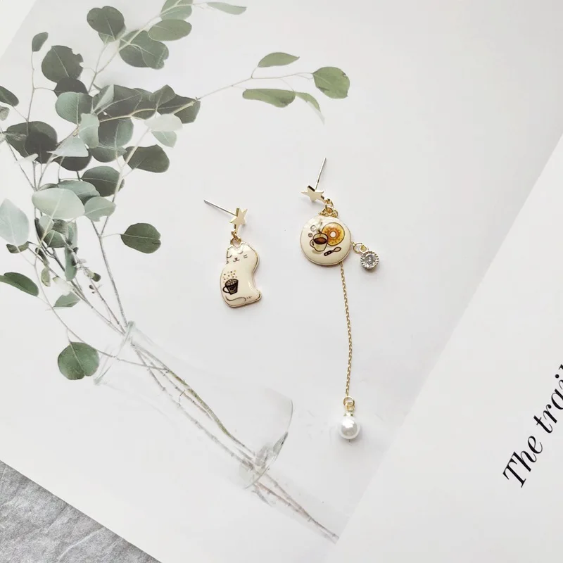 Cute Cartoon Cat Pearl Asymmetry Anti-allergy 2019 Women Long Dangle Drop Earrings Fashion Jewelry Holiday Korean-JQD5
Cute Cartoon Cat Pearl Asymmetry Anti-allergy 2019 Women Long Dangle Drop Earrings Fashion Jewelry Holiday Korean-JQD5