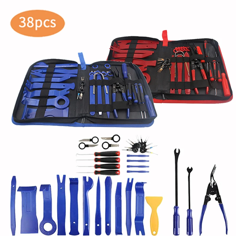 38PCS Hand Tool Kit Pry Disassembly Tool Interior Door Clip Panel Trim Dashboard Removal Tool Auto Car Opening Repair Tool Set
38PCS Hand Tool Kit Pry Disassembly Tool Interior Door Clip Panel Trim Dashboard Removal Tool Auto Car Opening Repair Tool Set