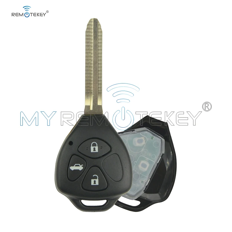 

Remtekey 3 Buttons 314.4mhz TOY43 Remote Key For Toyota HILUX Rav4 2006 2007 2008 2009 2010 4d67 G chip no chip optional car key