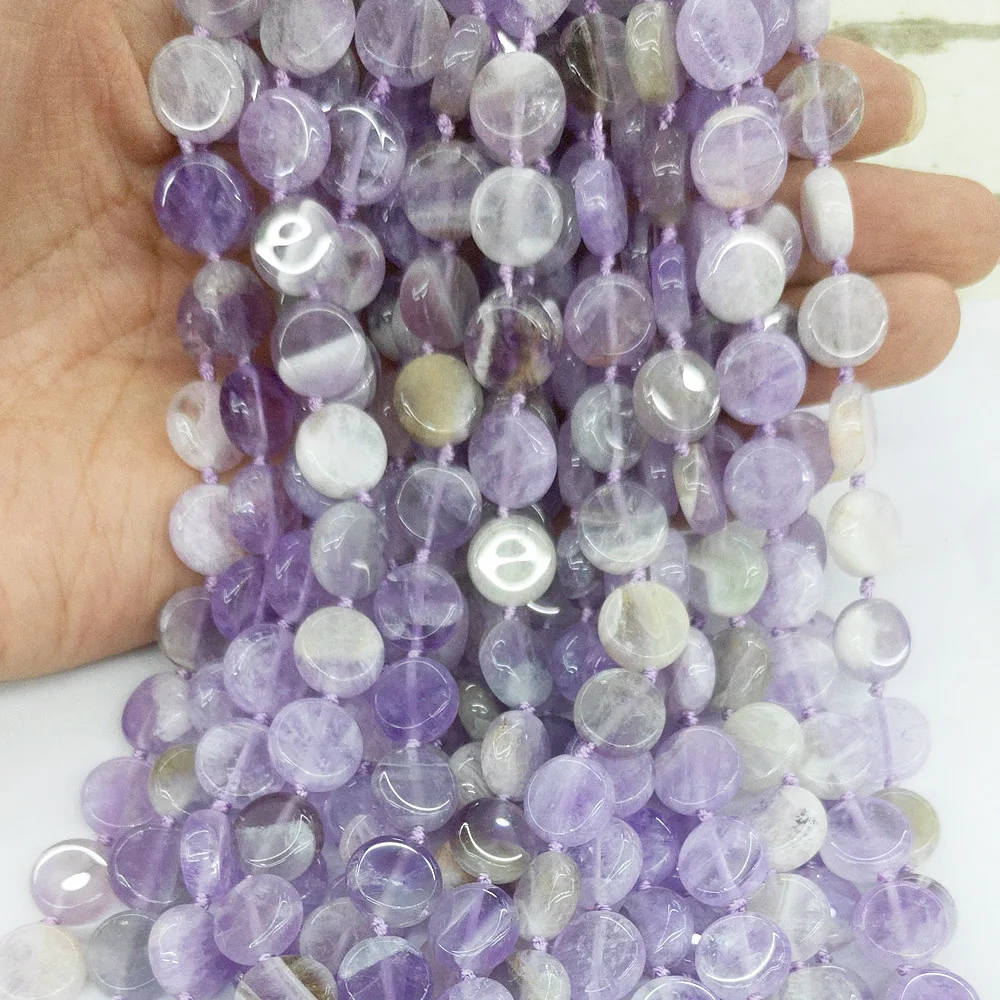 

5x12mm Natural Semi-precious Stone Loose Beads Strand Amethyst Agate Round Shape DIY for Making Necklace Bracelet Earrings