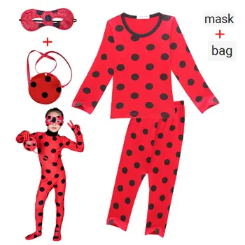 Children's Pajamas 4 Piece Ladybug Girl Cartoon Cosplay Costume Red Dot Print Girl Clothes Cute Kids Family Clothing Set
Children's Pajamas 4 Piece Ladybug Girl Cartoon Cosplay Costume Red Dot Print Girl Clothes Cute Kids Family Clothing Set