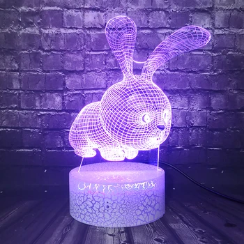 The rabbit Night Light 3D Optical 7 Color Change Cartoon Animal LED Table Lamp Helpful Sleeping Holiday Birthday Kids lamp Toy
The rabbit Night Light 3D Optical 7 Color Change Cartoon Animal LED Table Lamp Helpful Sleeping Holiday Birthday Kids lamp Toy