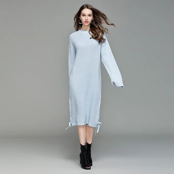 Korean version of loose knit dress long sweater brand long
Korean version of loose knit dress long sweater brand long