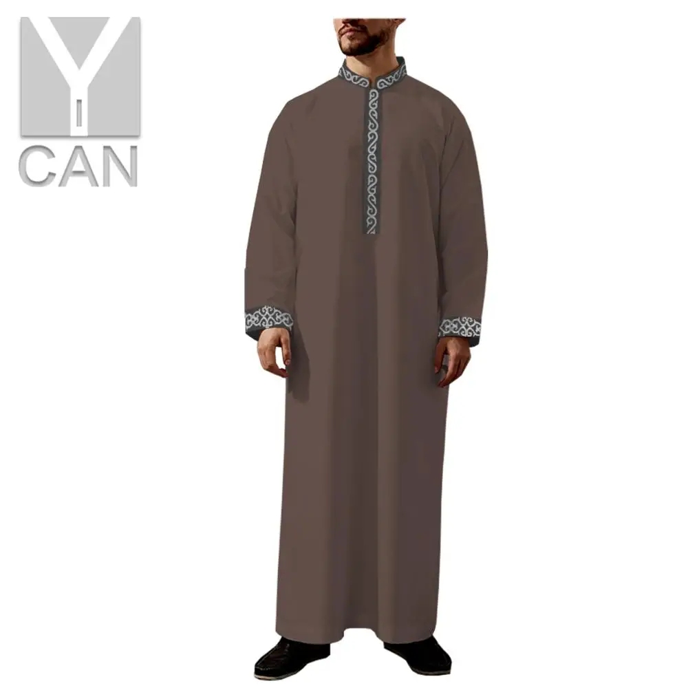 Y-CAN Muslim Fashion Men Jubba Thobe with Long Sleeves and Lace Pattern Neck Plus Size Islamic Clothing Muslim Robe Y201033
Y-CAN Muslim Fashion Men Jubba Thobe with Long Sleeves and Lace Pattern Neck Plus Size Islamic Clothing Muslim Robe Y201033