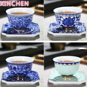 XINCHEN Blue and White Flower Tea Cup With Saucer Porcelain Tea Bowl Jingdezhen Ceramic Kung Fu Teacup Coffee Beer Wine Mug
XINCHEN Blue and White Flower Tea Cup With Saucer Porcelain Tea Bowl Jingdezhen Ceramic Kung Fu Teacup Coffee Beer Wine Mug