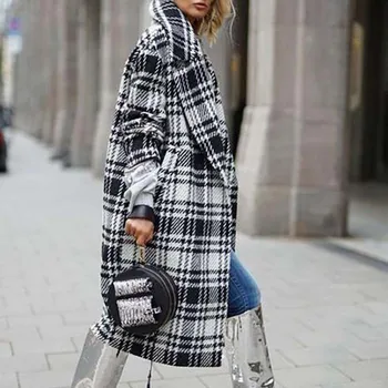 England Style Women Plaid Wool Coat Autumn Winter Oversized Overcoat Vintage OL Fashion Outwear Female Korean Woolen Long Coats
England Style Women Plaid Wool Coat Autumn Winter Oversized Overcoat Vintage OL Fashion Outwear Female Korean Woolen Long Coats