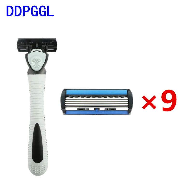DDPGGL 1 Holder 9pcs Blades Disposabe Men Shaver Razor Blade 6 Layer Razor Blade for Men Replaceable Blade For Personal Care
DDPGGL 1 Holder 9pcs Blades Disposabe Men Shaver Razor Blade 6 Layer Razor Blade for Men Replaceable Blade For Personal Care