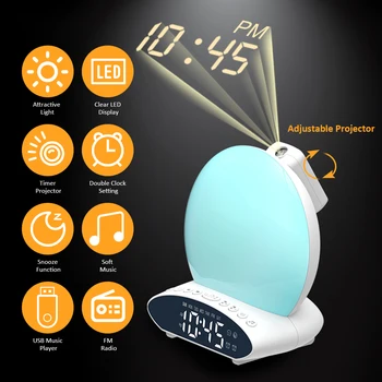 Wake Up Light Alarm Clock Sunrise/Sunset Projector Desk Lamp Digital Clock with FM Radio Night Light Touch Control Table Clocks
Wake Up Light Alarm Clock Sunrise/Sunset Projector Desk Lamp Digital Clock with FM Radio Night Light Touch Control Table Clocks
