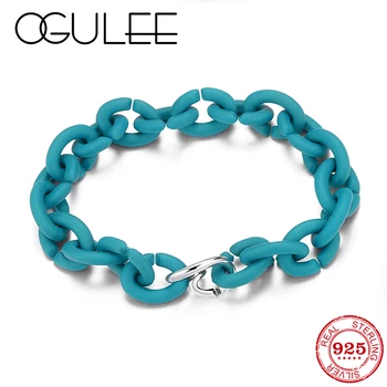 Lake Blue Hard Rubber X Circle Link Chains Bracelets For Women Men DIY Handmade Bracelets Jewelry Gifts 
Lake Blue Hard Rubber X Circle Link Chains Bracelets For Women Men DIY Handmade Bracelets Jewelry Gifts