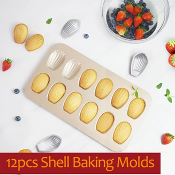 Nonstick 12-Cavity Shell Baking Cake Mould Muffin Madeleine Pan Madeleines Cake Baking Pans Tray Shell Shaped Mold
Nonstick 12-Cavity Shell Baking Cake Mould Muffin Madeleine Pan Madeleines Cake Baking Pans Tray Shell Shaped Mold