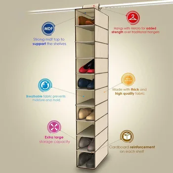 Wardrobe Non Woven Cloth 10 Grids Strong Bearing Home Bedroom Bra Socks With Hook Hotel Underwear Storage Hanging Organizer
Wardrobe Non Woven Cloth 10 Grids Strong Bearing Home Bedroom Bra Socks With Hook Hotel Underwear Storage Hanging Organizer