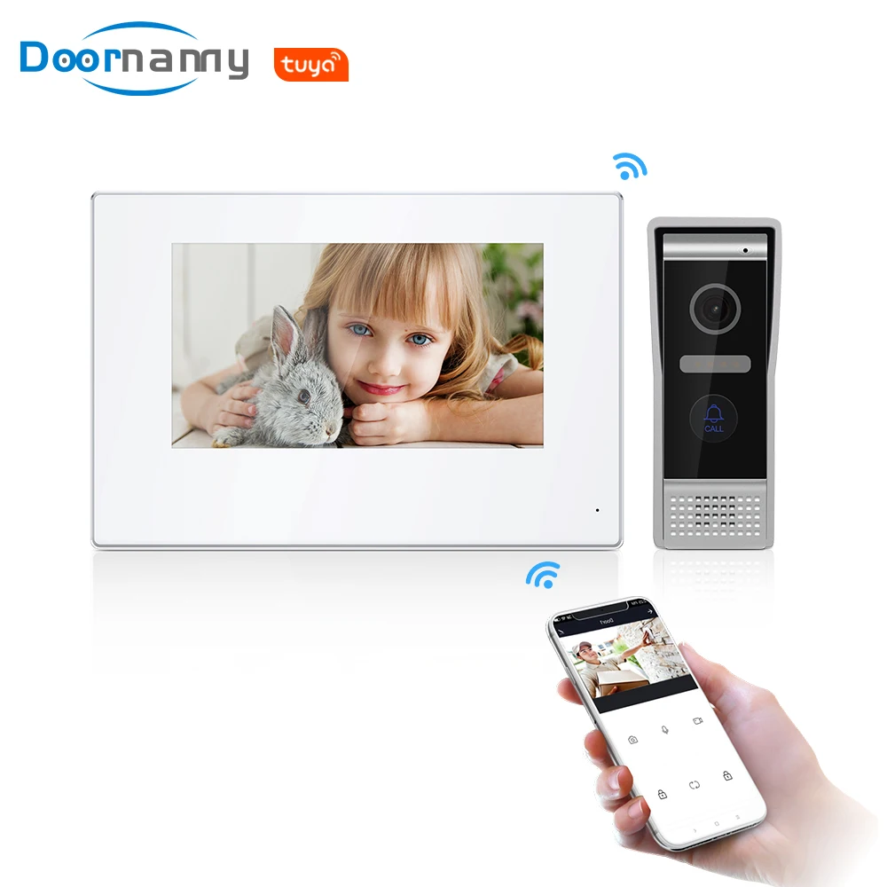 Doornamy 7'' Wireless Tuya Smart IP Video Door Phone Intercom System with 1MP HD Outdoor Camera Support Phone Remote Unlock
Doornamy 7'' Wireless Tuya Smart IP Video Door Phone Intercom System with 1MP HD Outdoor Camera Support Phone Remote Unlock