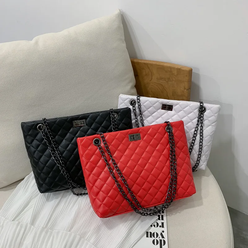 Shoulder Bag Lock Rhombus WOMEN'S Bag Women's 2019 Summer New Style Bag with Chain Large Bag Large Capacity
Shoulder Bag Lock Rhombus WOMEN'S Bag Women's 2019 Summer New Style Bag with Chain Large Bag Large Capacity